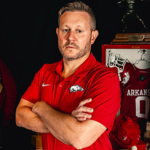 Silverfield Officially in SEC Ring, but Is He Up for Fight Arkansas football coach Ryan Silverfield puts on a serious face for SEC Media Days.